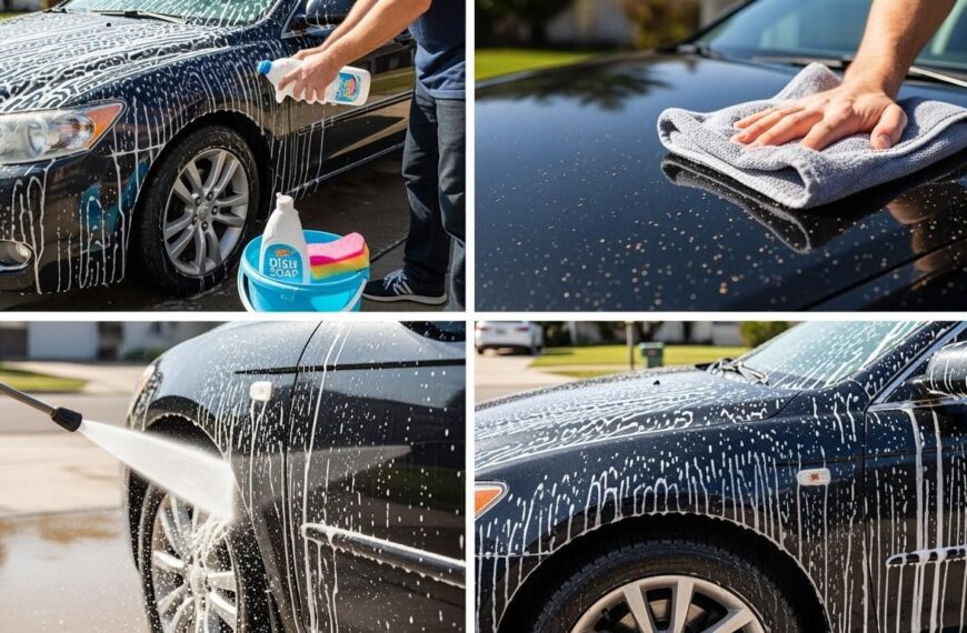 Najczęstsze błędy przy myciu samochodu w domu